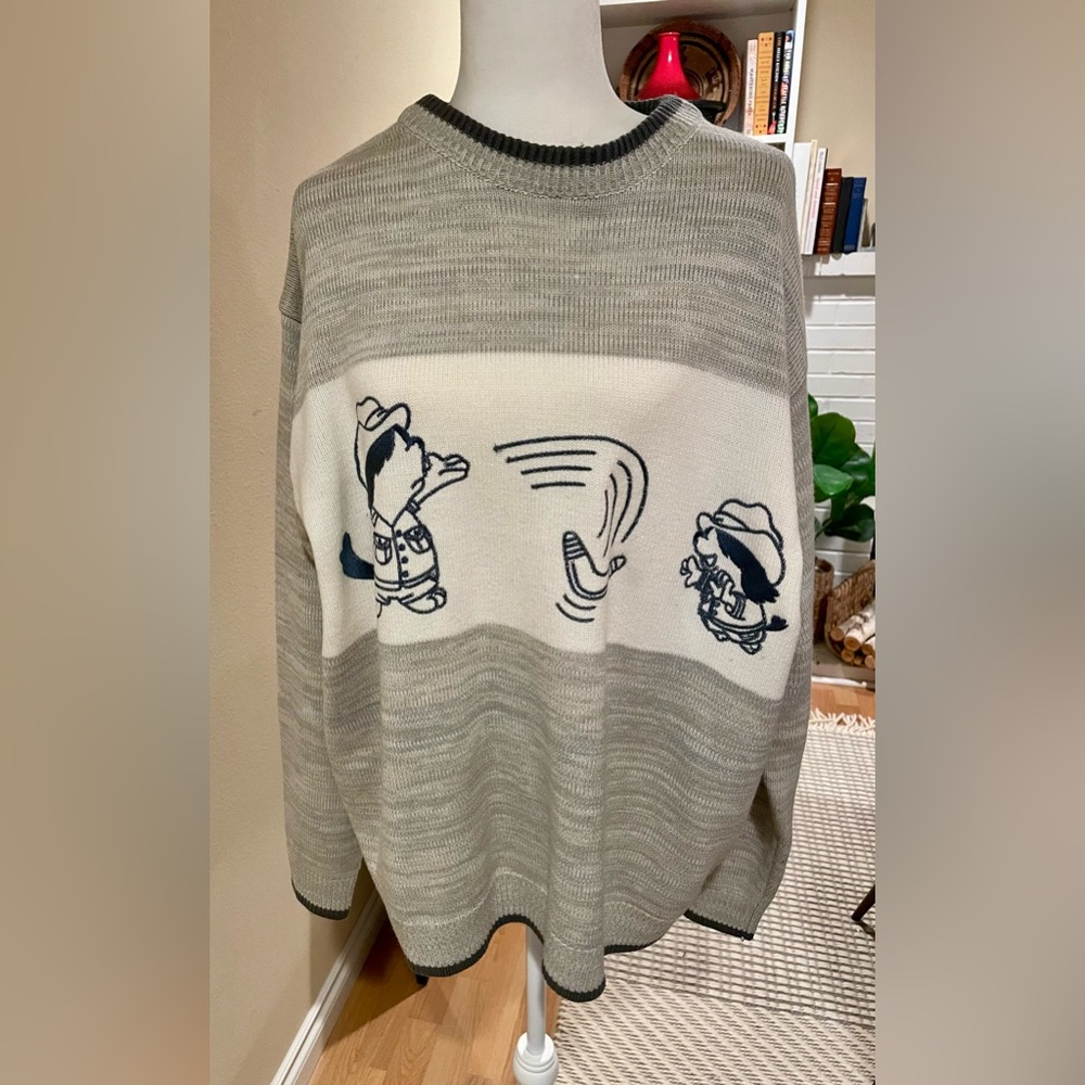 Vintage Y2K DISS Size XL Gray Sweater